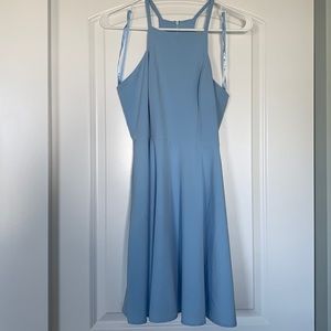 Women’s Lulu’s Call to Charms Light Blue Skater Dress Light Blue Dress, Small